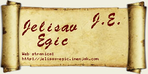 Jelisav Egić vizit kartica